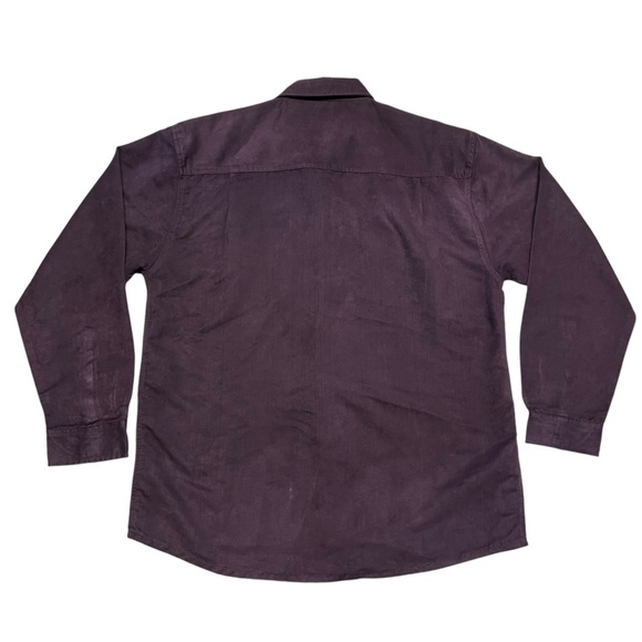 George - Men’s Suede Button Down Shirt Sz. LG - Picture 3 of 3